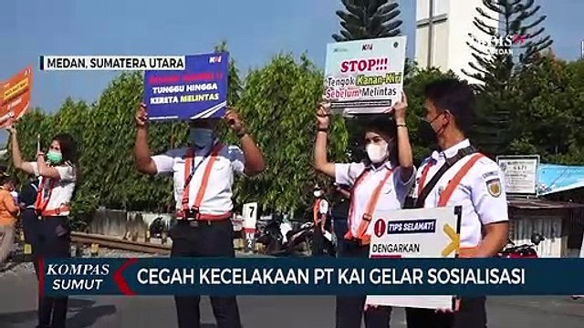 PT KAI Gelar Sosialisasi Keselamatan Melintas di Perlintasan Sebidang