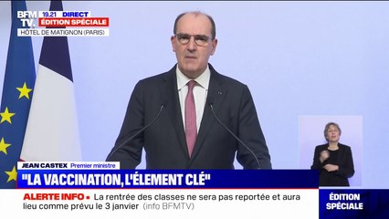 Jean Castex: "Dès demain matin, (...) il suffira de 3 mois après votre deuxième injection ou votre première si vous avez eu le Covid pour bénéficier de votre rappel"
