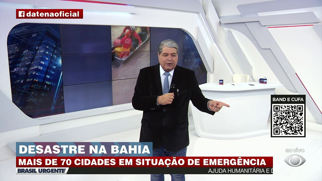 A população baiana precisa de ajuda. Você pode ajudar por meio da campanha Band e Cufa abraçam a Bahia, que conta com o apoio da Frente Nacional Antirracista.