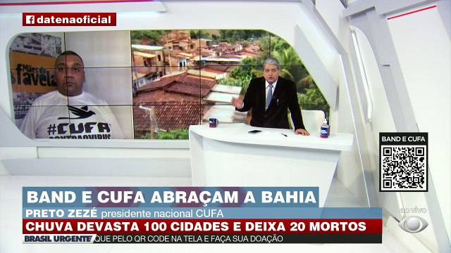 Você pode doar por meio da campanha Band e Cufa abraçam a Bahia, que conta com o apoio da Frente Nacional Antirracista. Saiba mais no Portal da Band.