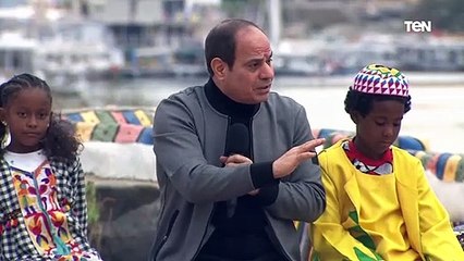 الرئيس السيسي: الشغل والزراعة موجودين علطول احنا مش لاقين حد يشتغل في شرق العوينات وتوشكى