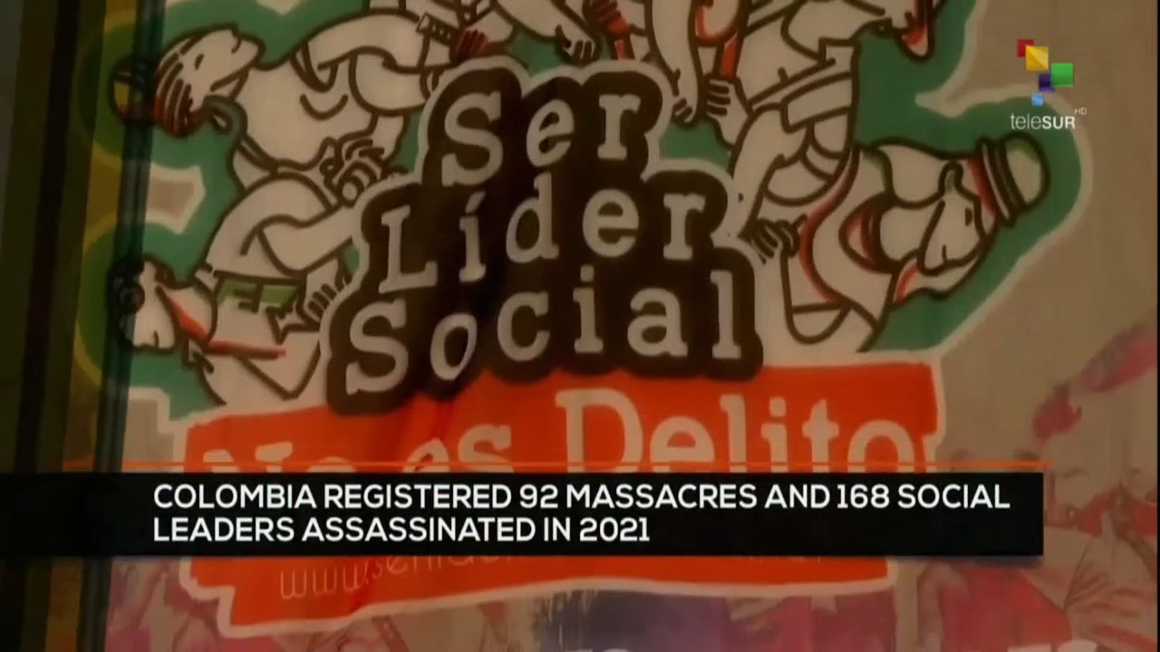 FTS 18:30 27-12: Colombia registered 92 massacres and 168 social leasers assassinated in 2021