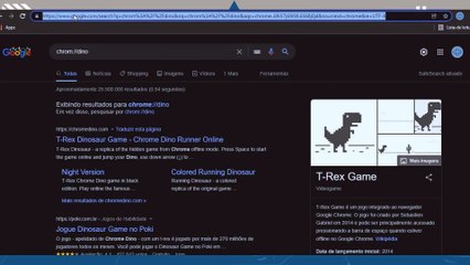 Como jogar o jogo do dinossauro do Google Chrome
