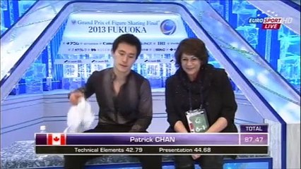 GPF13 - Commentators mention Hanyu (ESP ITA)