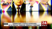 Vladimir  Cerrón criticó al presidente Castillo por no poner en marcha el ideario de Perú Libre