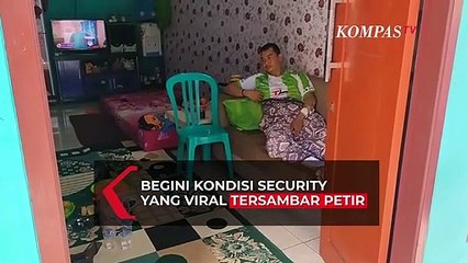 Begini Kondisi Security yang Viral Tersambar Petir di Tengah Guyuran Hujan