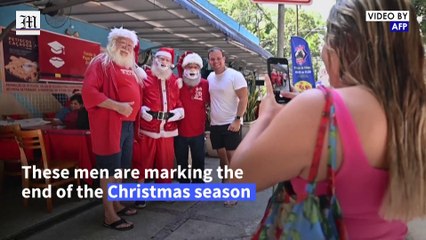 Brazil's Santa Claus school graduates celebrate end of festive season