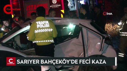 Sarıyer Bahçeköy’de feci kaza: 1’i ağır 3 yaralı