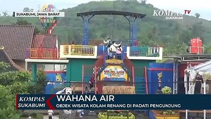 Objek Wisata Kolam Renang Di Padati Pengunjung