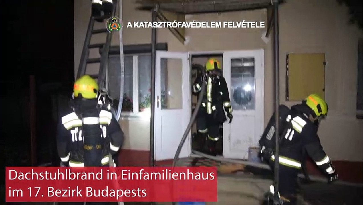 Einfamilienhaus in Budapest in Flammen!