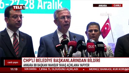 CHP'li belediye başkanlarından ortak bildiri