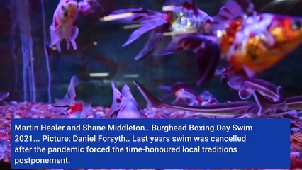 Burghead Boxing Day Swim returns as 20 take the icy plunge