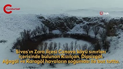 Zara’nın gölleri buz tuttu, ortaya bu manzaralar çıktı
