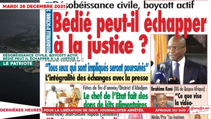 Le Titrologue du 28 Décembre 2021 - Désobéissance civile, boycott actif, Bédié peut il échapper à la justice ?