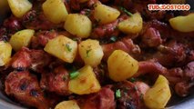 Frango assado com batatas