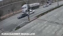 Son dakika... GAZİANTEP - Trafik kazaları güvenlik kameralarında