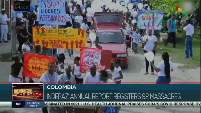 Colombia registers 92 massacres and 168 social leaders assassinated in 2021