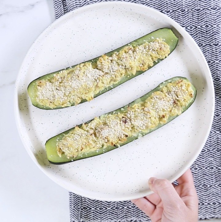 CUISINE ACTUELLE - Hop hop hop : Courgettes farcies au thon