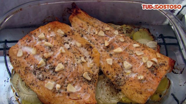 Salmão assado