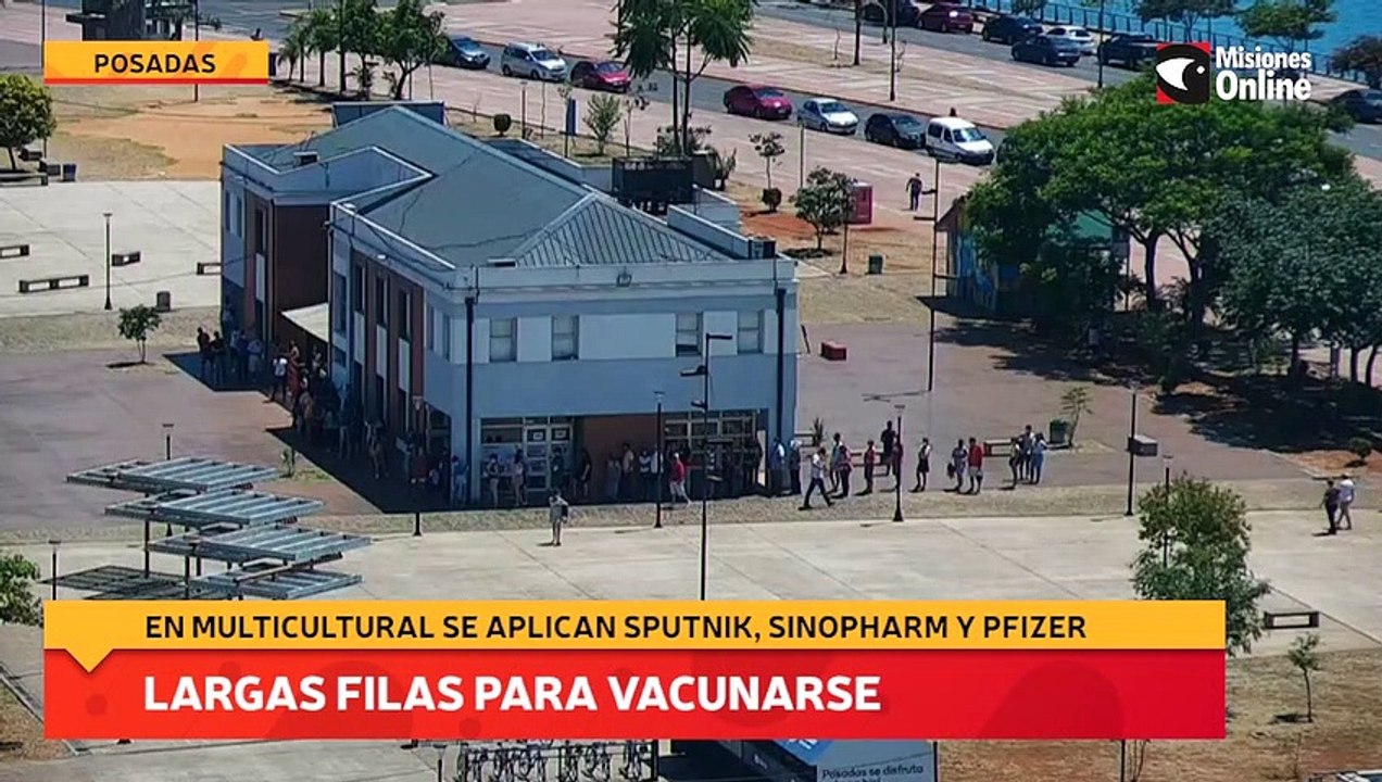 Largas filas para vacunarse