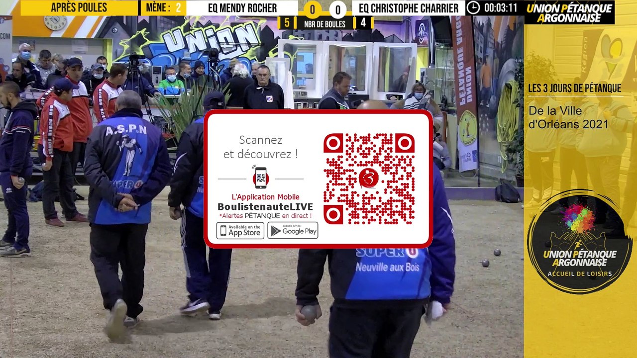 National à pétanque d'Orléans 2021 - Après Poules Equipe Mendy ROCHER vs Equipe Chrisophe CHARRIER