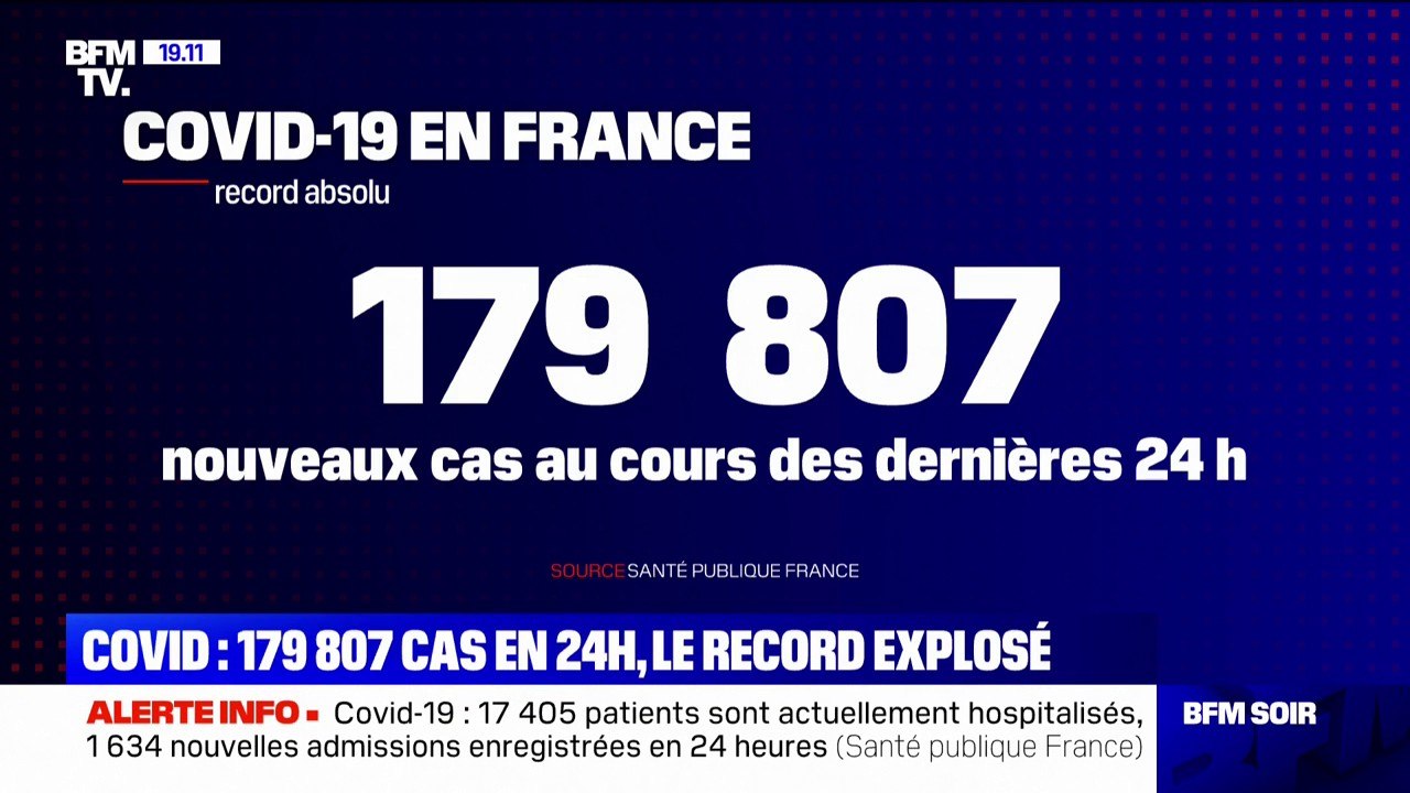 Covid-19: 179.807 nouveaux cas enregistrés en 24h, un nouveau record