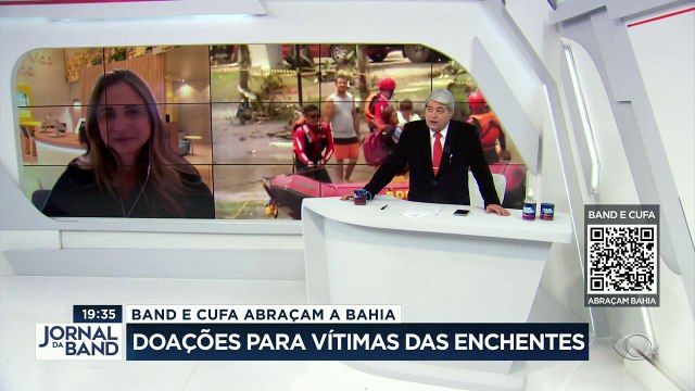 Você pode doar qualquer valor para a campanha Band e CUFA abraçam a Bahia, e ajudar milhares de pessoas atingidas pelas enchentes.