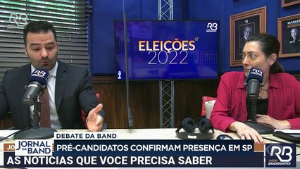 Download Video: Pré-candidatos ao governo de São Paulo confirmaram presença no primeiro debate, na Band, marcado para agosto de 2022.