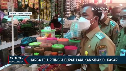 Harga Telur Tinggi, Bupati Batang Lakukan Sidak di Pasar