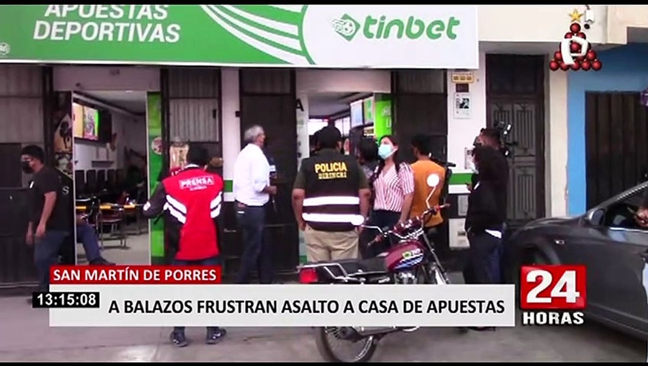 Agentes PNP frustran asalto en casa de apuestas deportivas y capturan a dos hampones armados