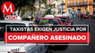 En Aguascalientes taxistas y conductores bloquean y exigen justicia tras asesinato de taxista