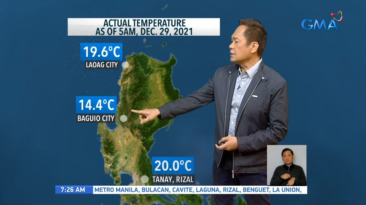 Weather update as of 7:27 a.m. (December 29, 2021) | UB