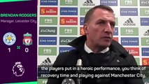 Rodgers credits Leicester's 'heroic performance' in Liverpool win