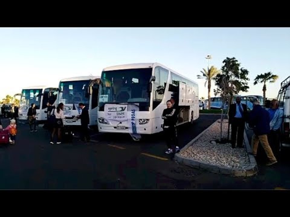 استقبال أولى الرحلات الروسية بمطار الغردقة بورو...