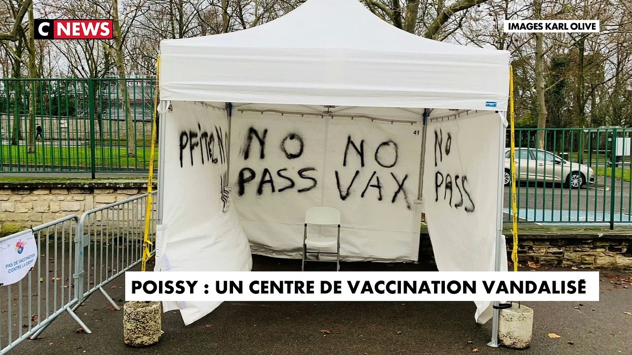 Yvelines: Des militants antivax interpellés après des dégradations dans un centre de vaccination de Poissy - VIDEO