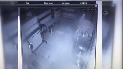 Restorandan hırsızlık güvenlik kamerasında