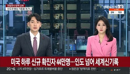 下载视频: 미국 하루 신규 확진자 44만명…인도 넘어 세계신기록