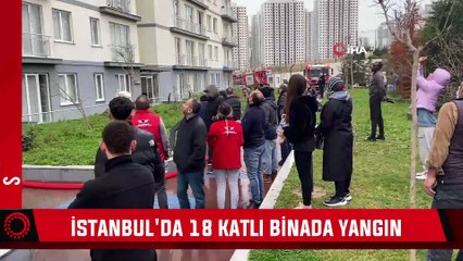 İstanbul Esenyurt'ta 18 katlı rezidansta yangın!