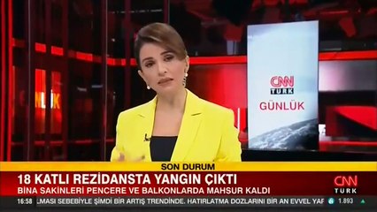 İstanbul'da 18 katlı binada yangın: Mahsur kalanlar kurtarıldı