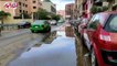غرق شارع الاستاد بمدينة شبين الكوم بسبب ماسورة مياه
