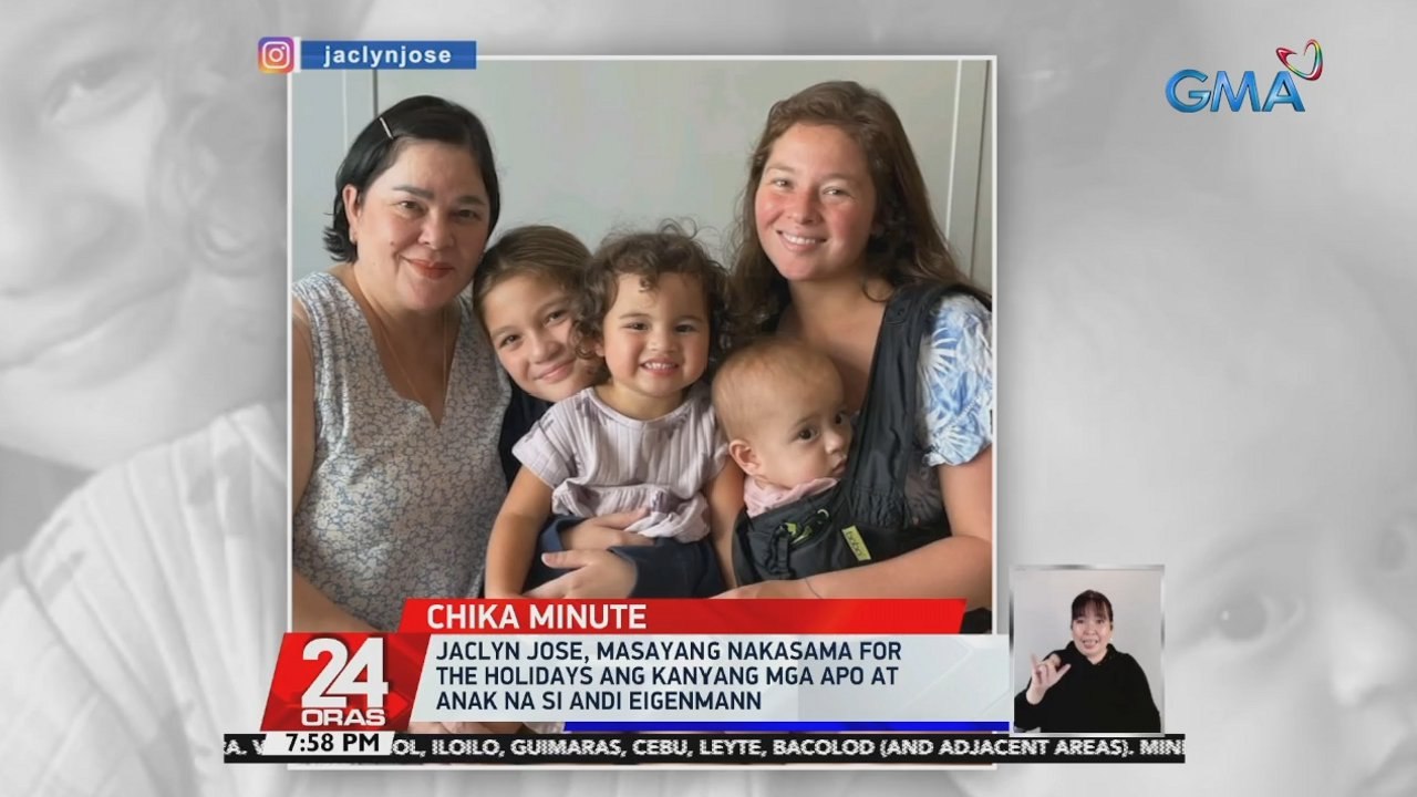 Jaclyn Jose, masayang nakasama for the holidays ang kanyang mga apo at anak na si Andi Eigenmann | 24 Oras