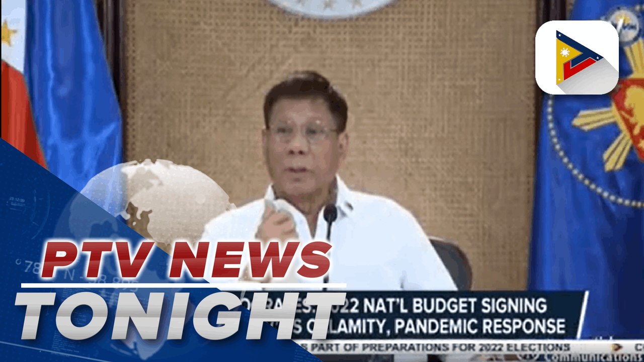 Palace confirms PRRD signing of 2022 National Budget tomorrow; P5K aid to typhoon-affected families ready for distribution | via @Mela Lesmoras - PTV