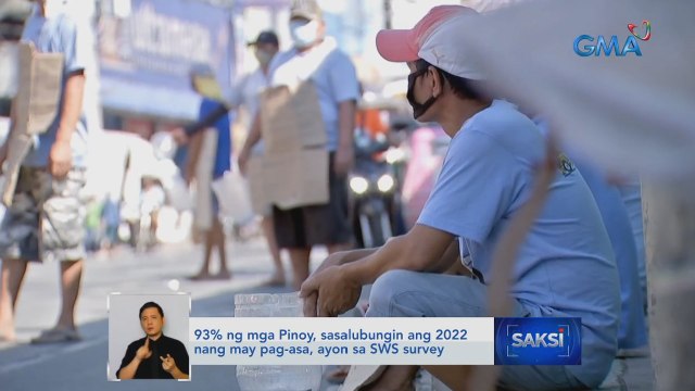 93% ng mga Pinoy, sasalubungin ang 2022 nang may pag-asa, ayon sa SWS survey | Saksi