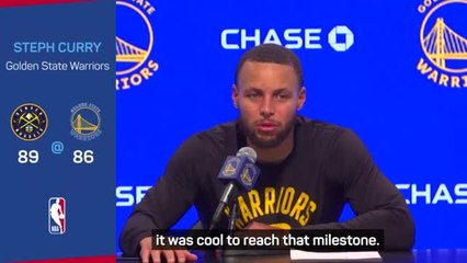 Curry hails 'awesome accomplishment' after 3,000 milestone