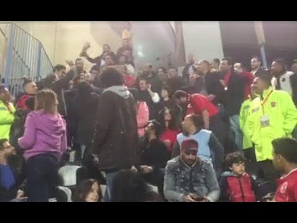 في حضور خالد بيبو.. جماهير الأهلي تهتف بيبو وبشير بملعب بترو سبورت