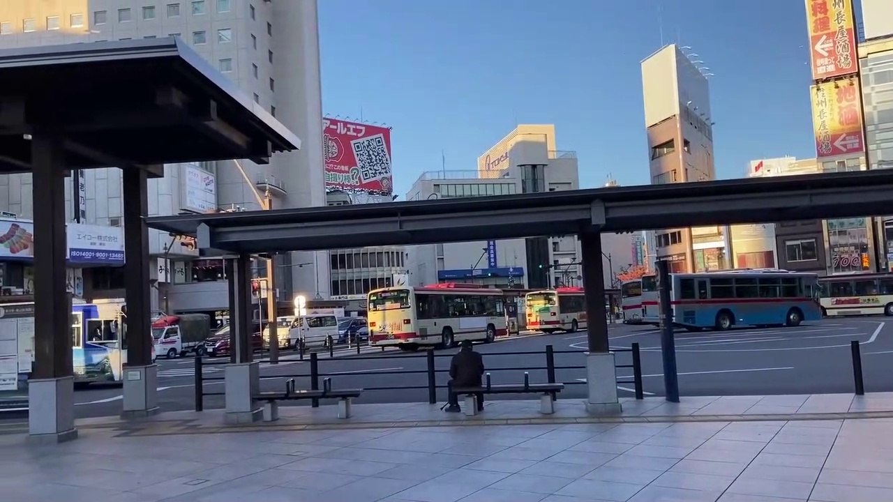 Nagano Station : Evening City Walk, Nagano Japan Vlog ASMR [Travel:  Nagano Street View]