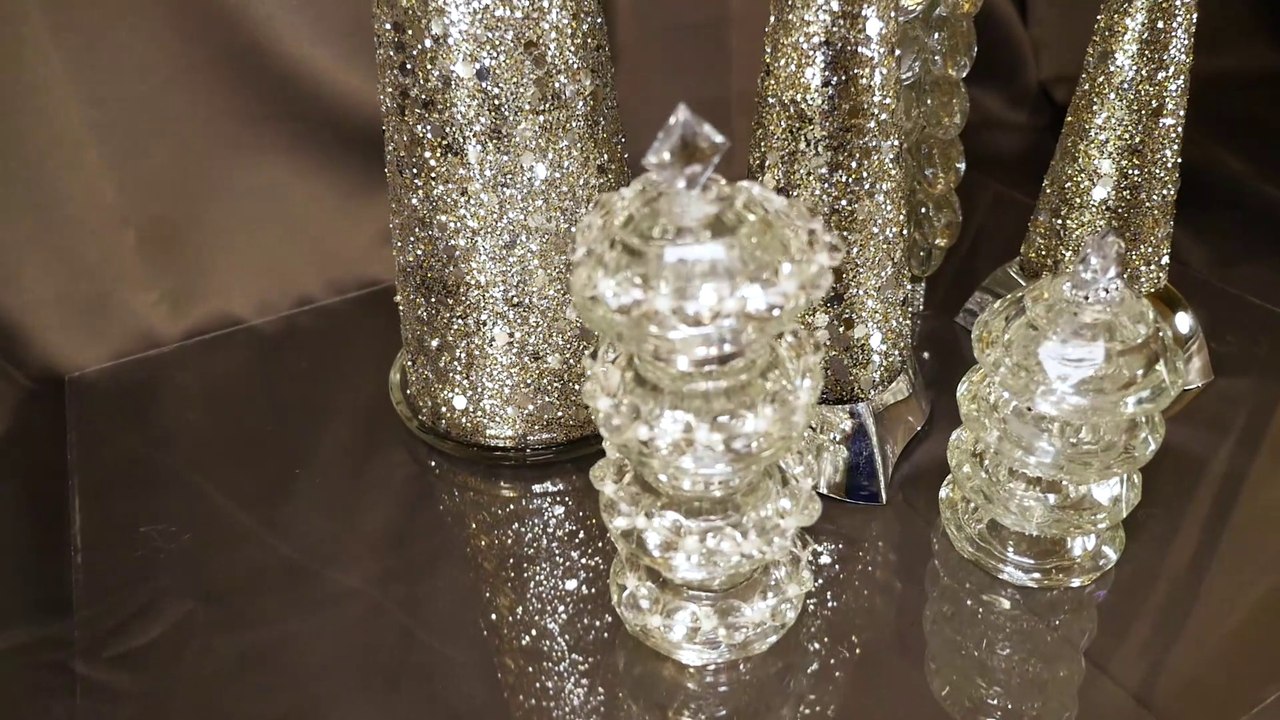 4 DIY Crystal & Sparkle Christmas Trees