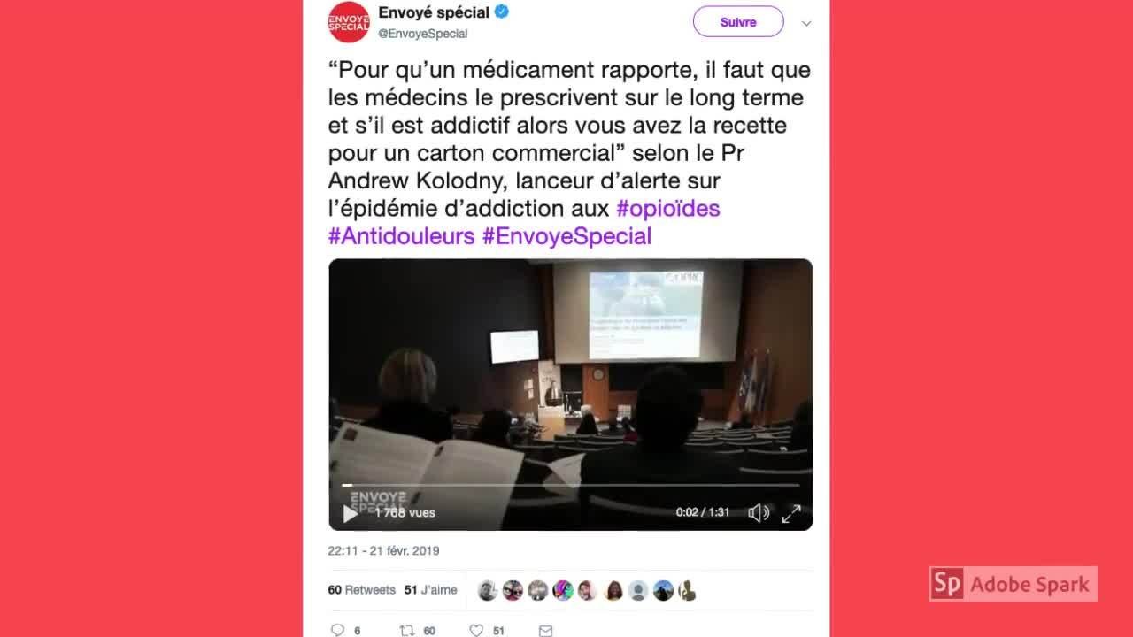 Envoyé Spécial : sur Twitter, les internautes dénoncent les addictions liées aux anti-douleurs