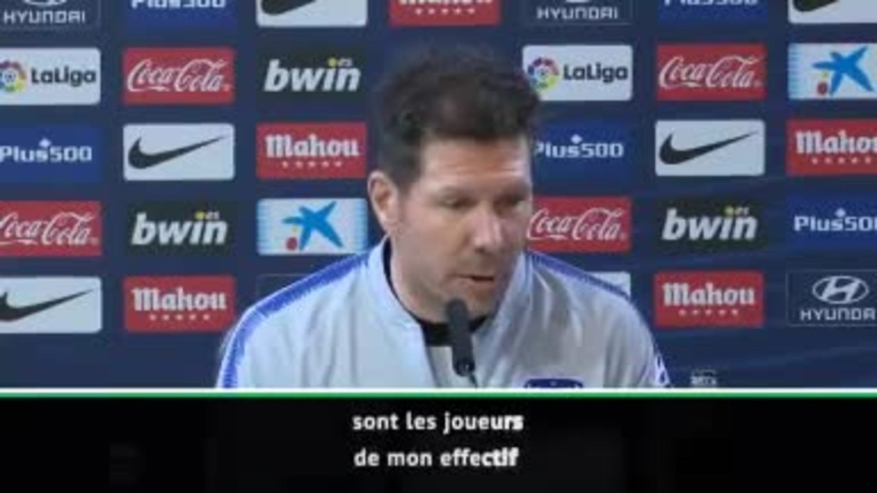 Atlético - Simeone: "ça reveille en moi mon point fort: la compétition"