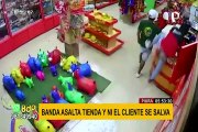 Piura: delincuentes armados asaltan minimarket y amenazan a vendedora y cliente